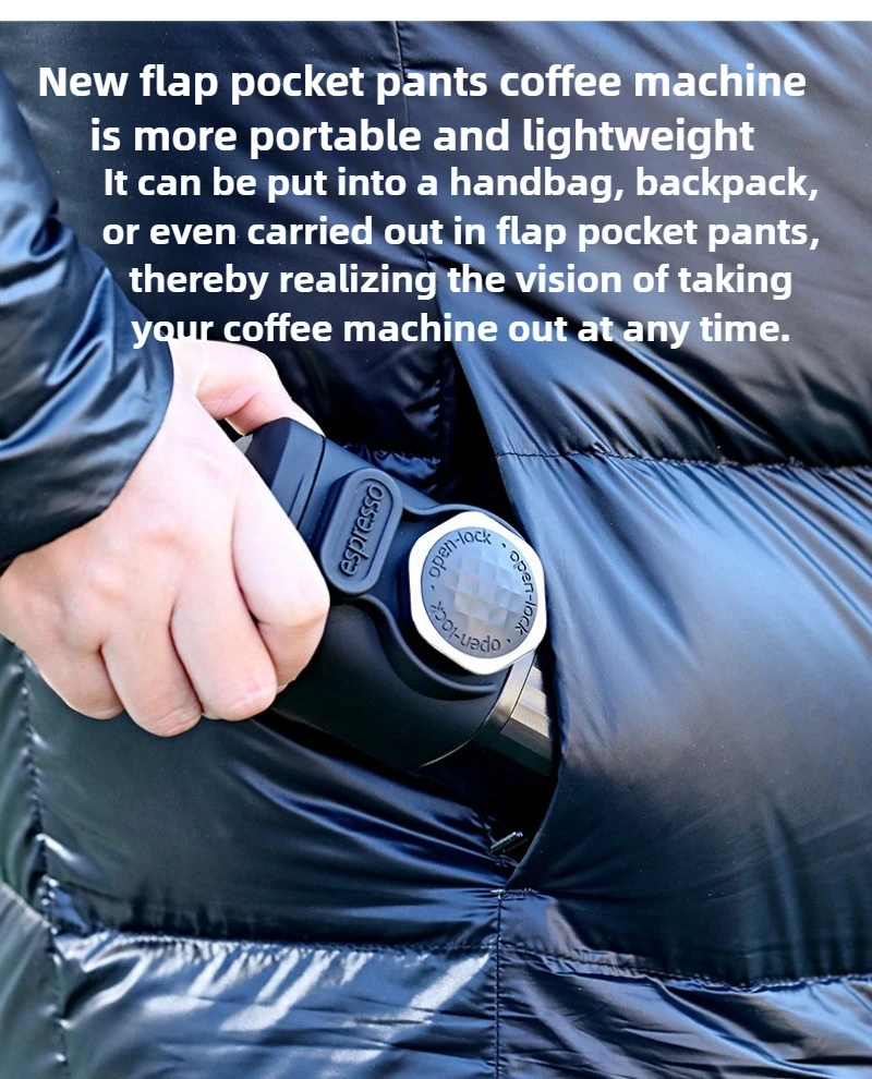 100mL High-capacity Portable Hand-pressed Coffee Machine Espresso Coffee Machine Home Travel Outdoor Small Espresso
