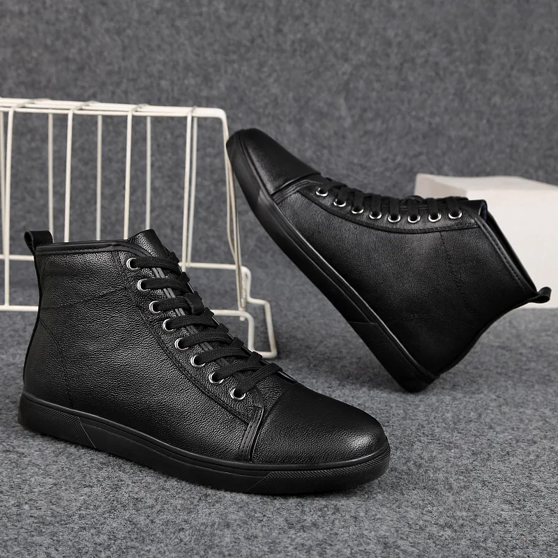 

High Quality Male Boots Genuine Leather Ankle Boots Winter Keep Warm Men Boots Big Size 46