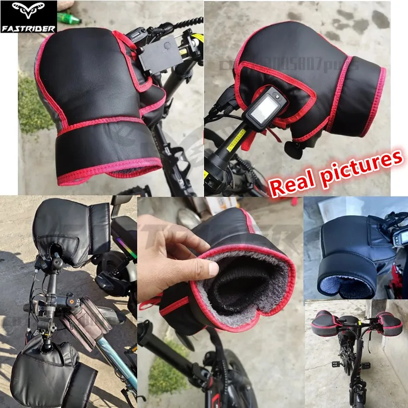 Electric Bicycle Handlebar Covers for Men Women Foldable Bicycles Winter Cold-wind Windproof Warm Gloves Bike Accessories sport gloves