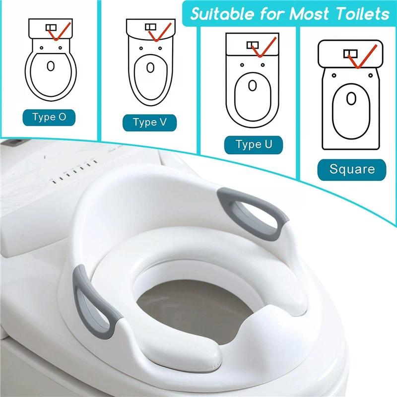 Children's Toilet Seats Toddler Baby Potty Training Seat for Boys and Girls with Soft Seat Splash Guard Kids Toilet Trainer 4