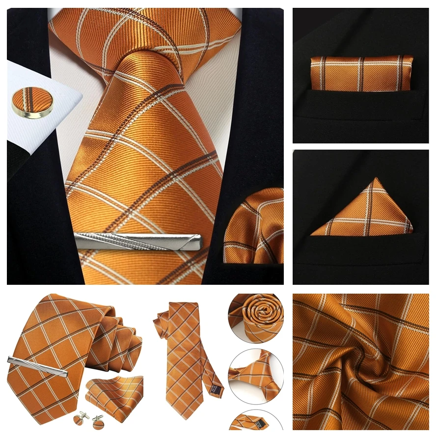 100 % Herren-Krawatten, klassisch, gestreift, Jacquard-gewebt, handgefertigt, für formelle Party, Hemd, Accessoires, Anzug, Krawatten, Krawatte – Detail 39