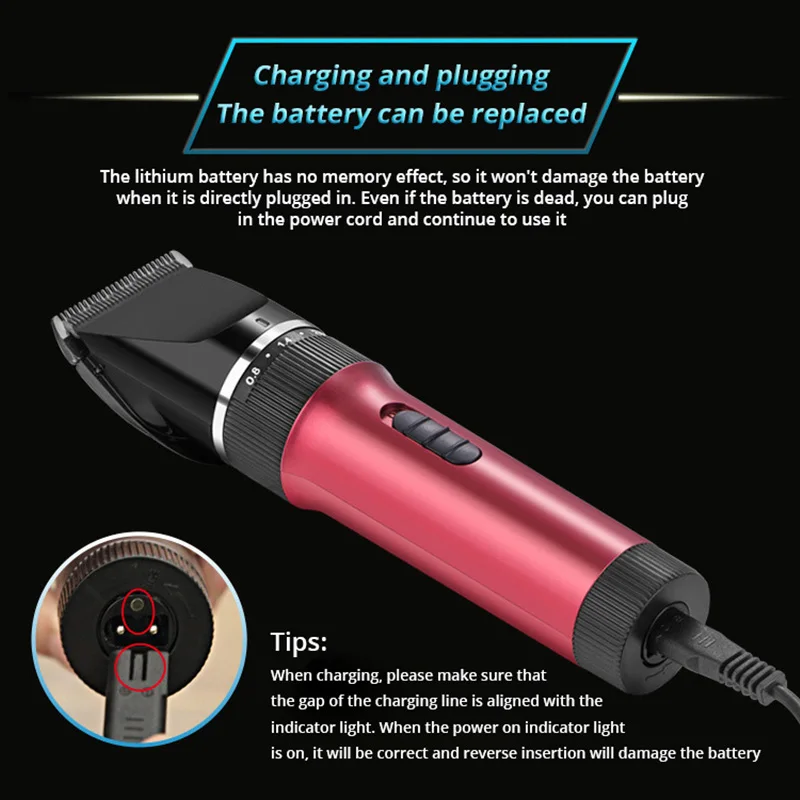 Professional Dog Cat Pet Hair Clipper Electric Rechargeable Haircut Hair Trimmer Shaver Set Animal Cutting Shearing Machine