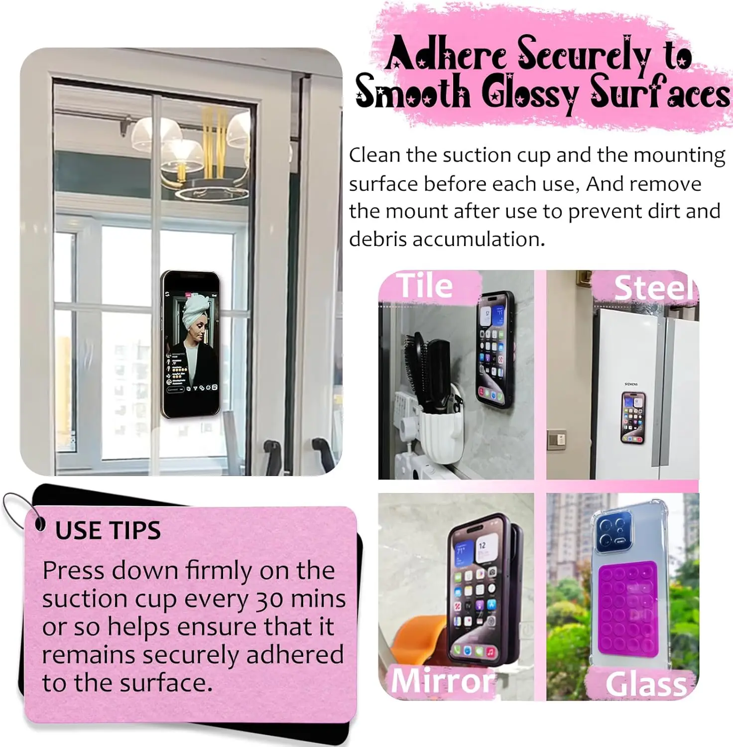 Support Adhésif En Silicone Pour Téléphone, Support De