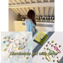  Women Backpack  Fashion Nylon Beading Chain Drawstring Handbag Trendy Korean Shoulder Bag Light Y2k  Travel Backpacks For Women 