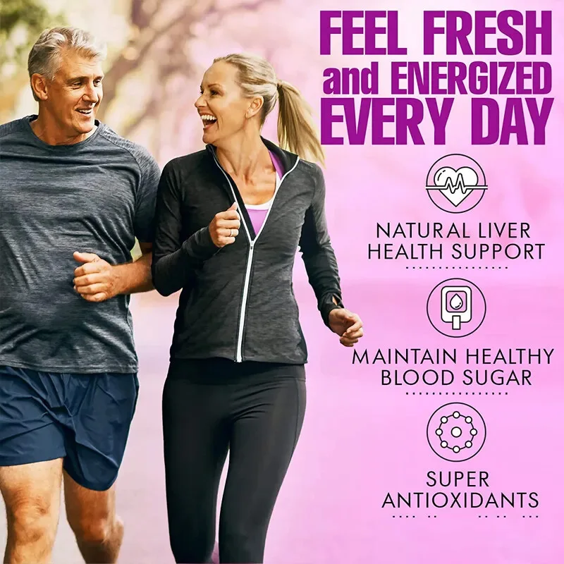 Liver Capsules Alfalfa, Dandelion + Milk Thistle Liver Detox and Cleanse for Healthy Antioxidants and Detoxifiers