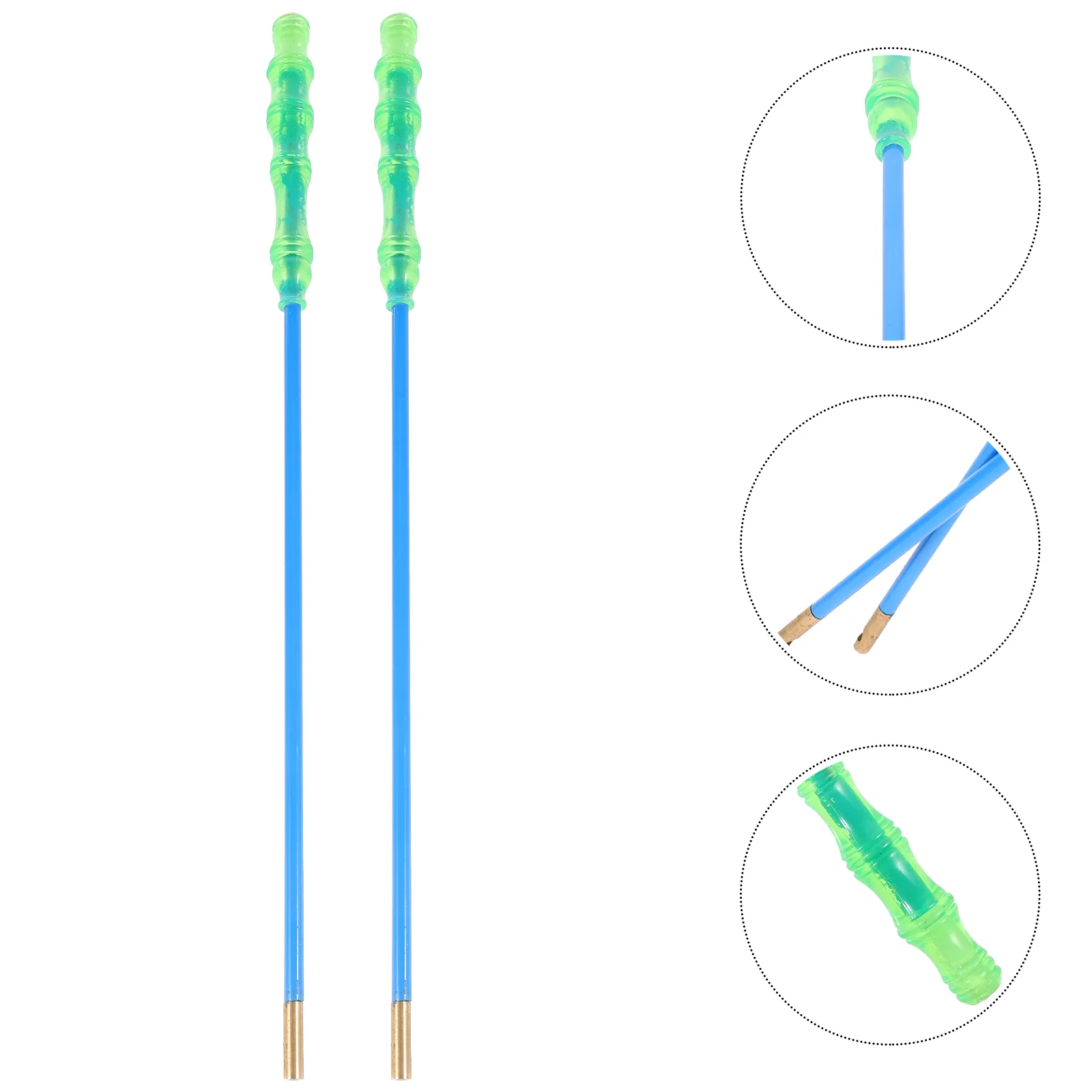 

2 Pcs Diabolo Pole Stick Classic for The Elderly FRP Replacement Supplies Juggling Traditional