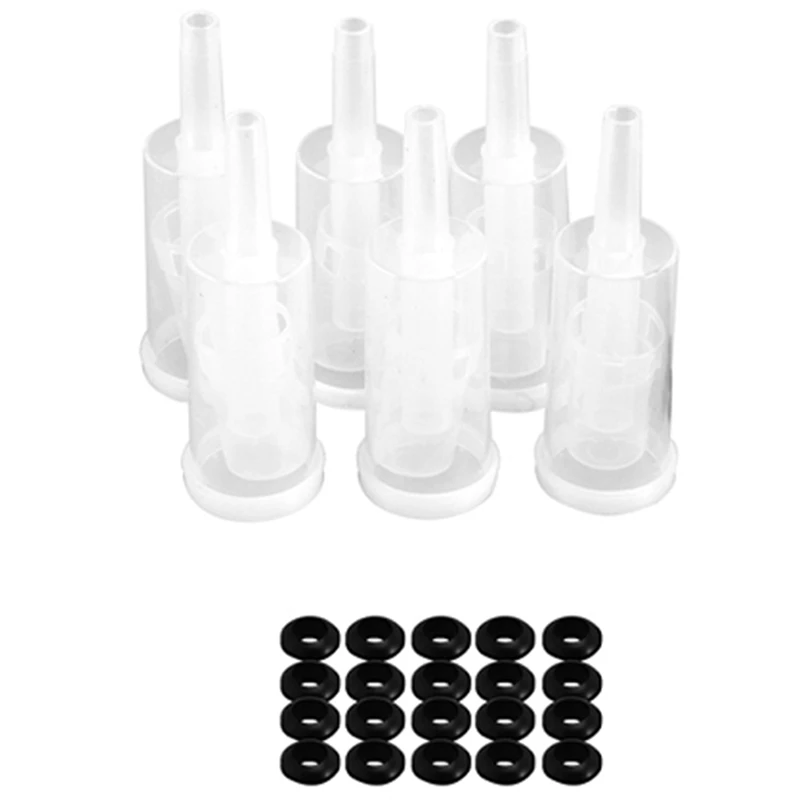 

ABHU Airlock Set For Fermentation, 120 Pieces Silicone Grommets And 36 Pieces Plastic Airlock For Preserving, Brewing