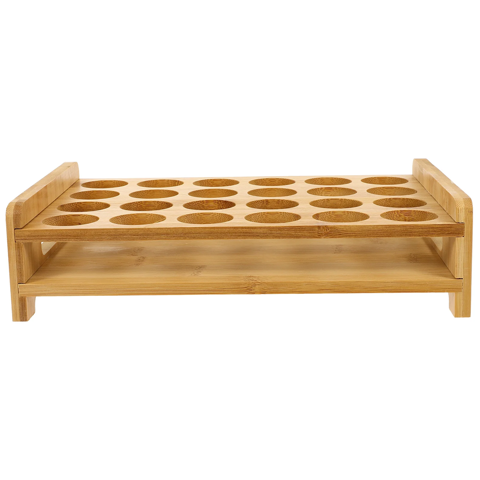 Wine Glass Rack Whiskey Glasses Organizer Display Stand Wood Cup Holder Cups Multi-slots Shot 2