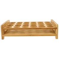 Wine Glass Rack Whiskey Glasses Organizer Display Stand Wood Cup Holder Cups Multi-slots Shot 2