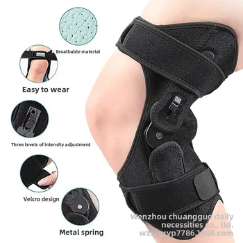 Tutore esoscheletro di supporto per ginocchio, dispositivo di assistenza per le gambe ammortizzante per la corsa e la camminata, protezione per il ginocchio regolabile per alleviare la pressione