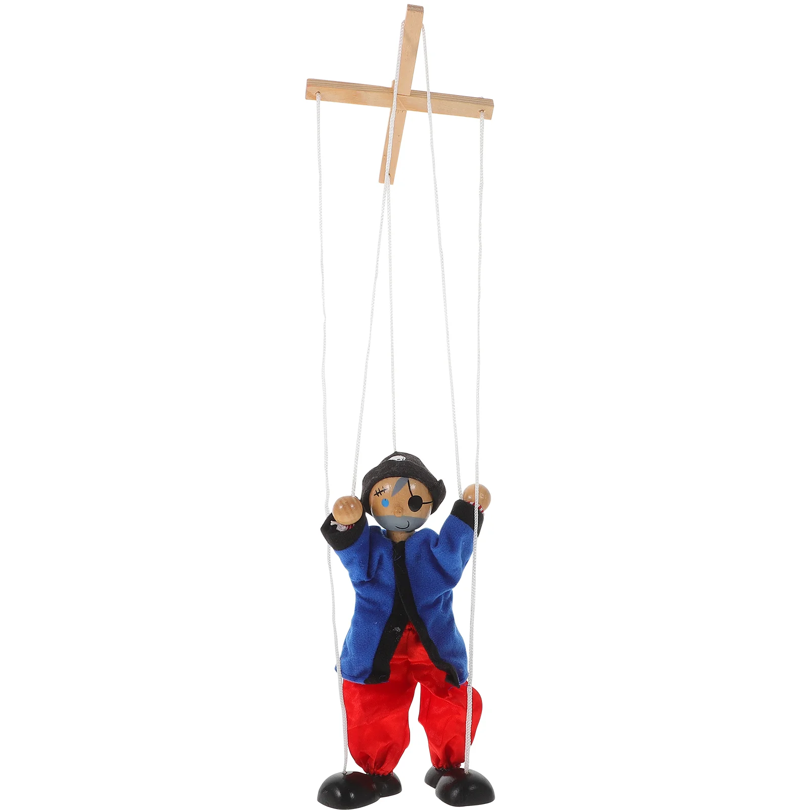 Marionette Pirate Puppet Wood Wooden Dolls Baby Hand Interactive Toy Marionettes Parent-child Stuffed