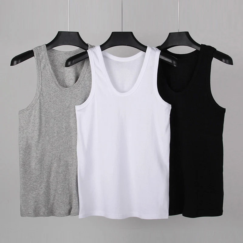 Men’s solid color four seasons thin cotton vest casual and comfortable Joker sweatshirt fitness exercise slim vest BEST SELLERS