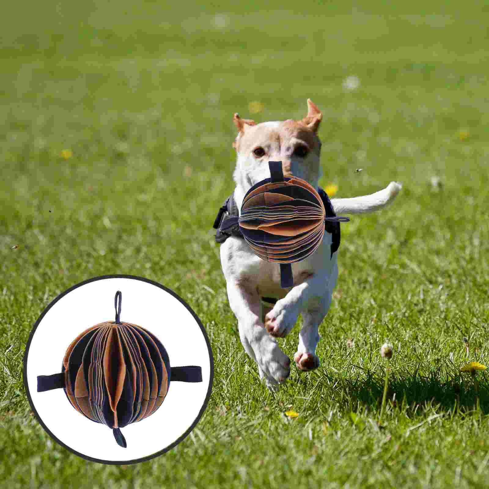 

Missing Ball Toys Portable Slow Feed Balls Dispenser Colorful Snuffle Polyester Food Hide Sniffing Puppy Pet Dog Chew