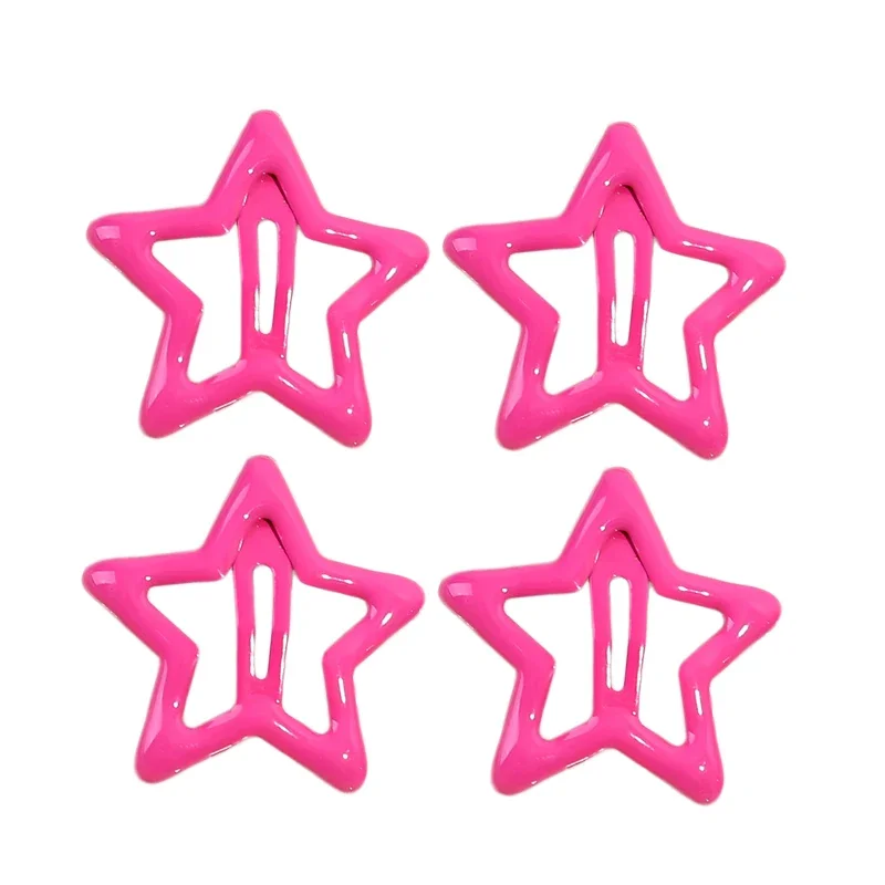 Egirls Pink Pentagram Star Hair Clip – Cute Y2K 90s Aesthetic Hair Accessory