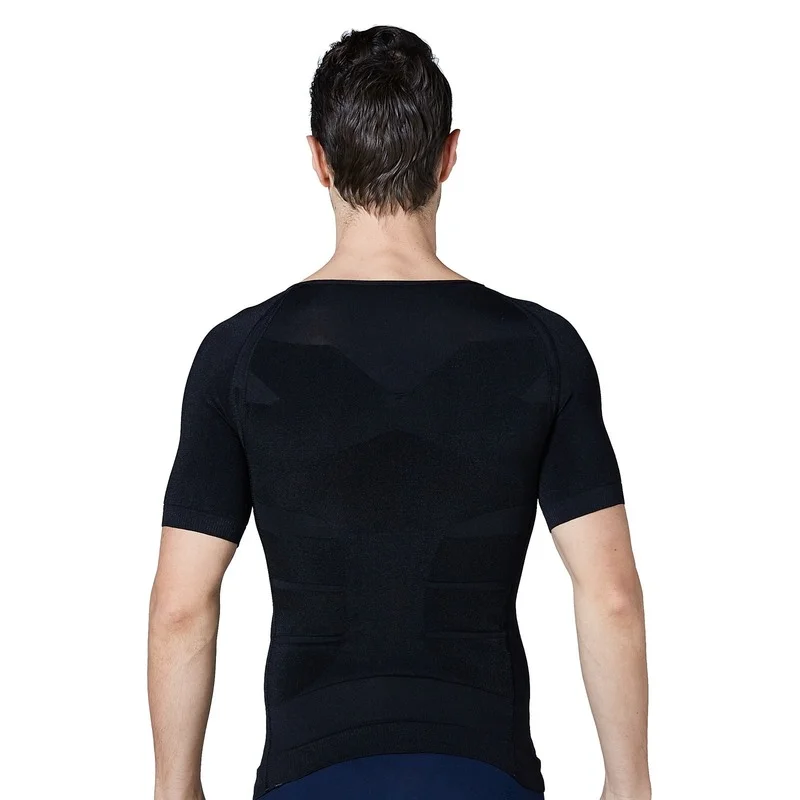 Men Body Shaper T-shirt Short-sleeved Corset  Abdomen Upgrade Body Shaper