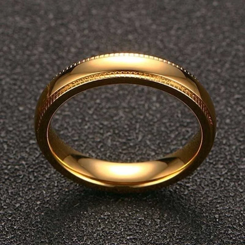 Vnox Herren-Ring mit kleinem Finger, goldfarben, Edelstahl, anillo masculino, männlicher Schmuck – Detail 4