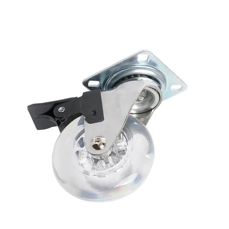 Ruedas Giratorias Con Freno - 2 Piezas, Varilla Roscada M8, Capacidad 30kg, Para Muebles, Carros Y Bancos De Trabajo | Acero Y PVC Resistente
