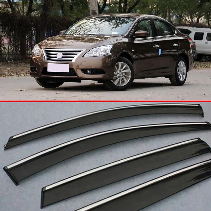 

For Nissan Sentra 2012-2015 Window Wind Deflector Visor Rain/Sun Guard Vent Car Accessories Stickers