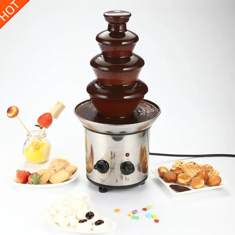Chocolate Fountain Machine Baking Hotel et Small Four-Level Diy Chocolate Waterfall Noodle Paste Machine