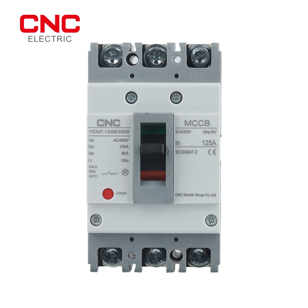 Interruptor Solar do Case Moldado Interruptor 3p 50a 63a 80a 100a 125a do Cnc Ycm7125s Mccb Ac400v 15ka