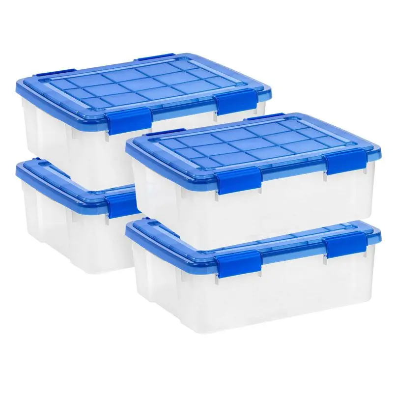 

26.5qt WeatherPro Plastic Storage Bin 4pk