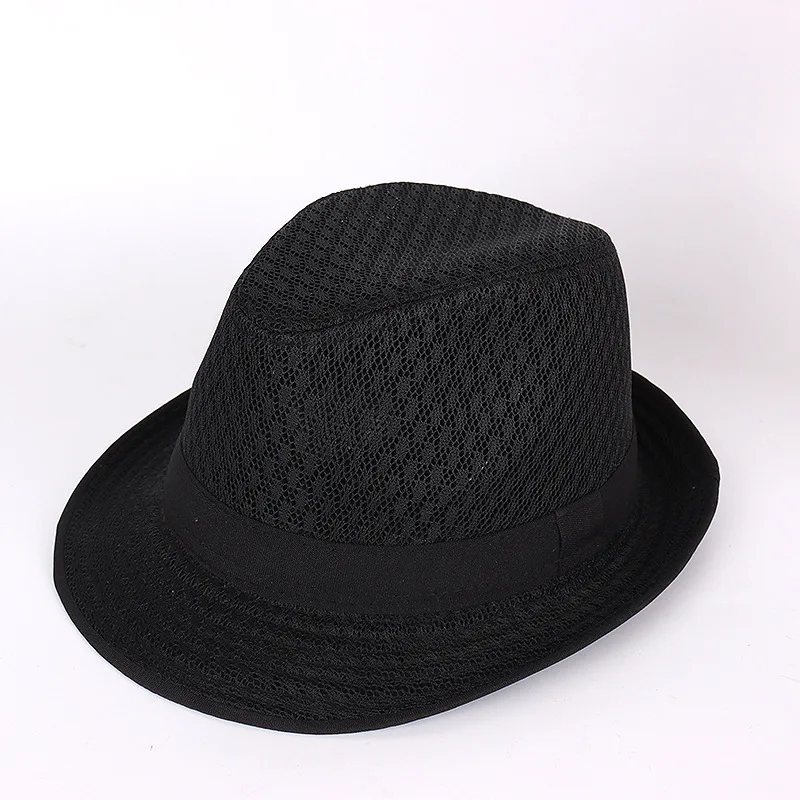 Fashion Hat Summer Mesh Breathable Material Men Fedoras Adult Bowler Hats Classic Version Chapeau Hats