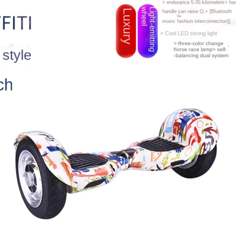 Children's Adult Walking Two-wheel Electric Balance Scooter 10 Inch Bluetooth Portable Glare Tire Marquee Self Balance Scooter