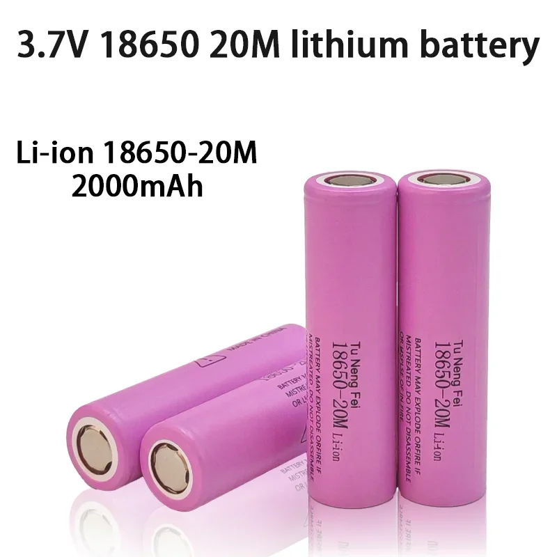 Premium 18650 Lithium Rechargeable Battery - 3.7V 2000mAh, 100% Original