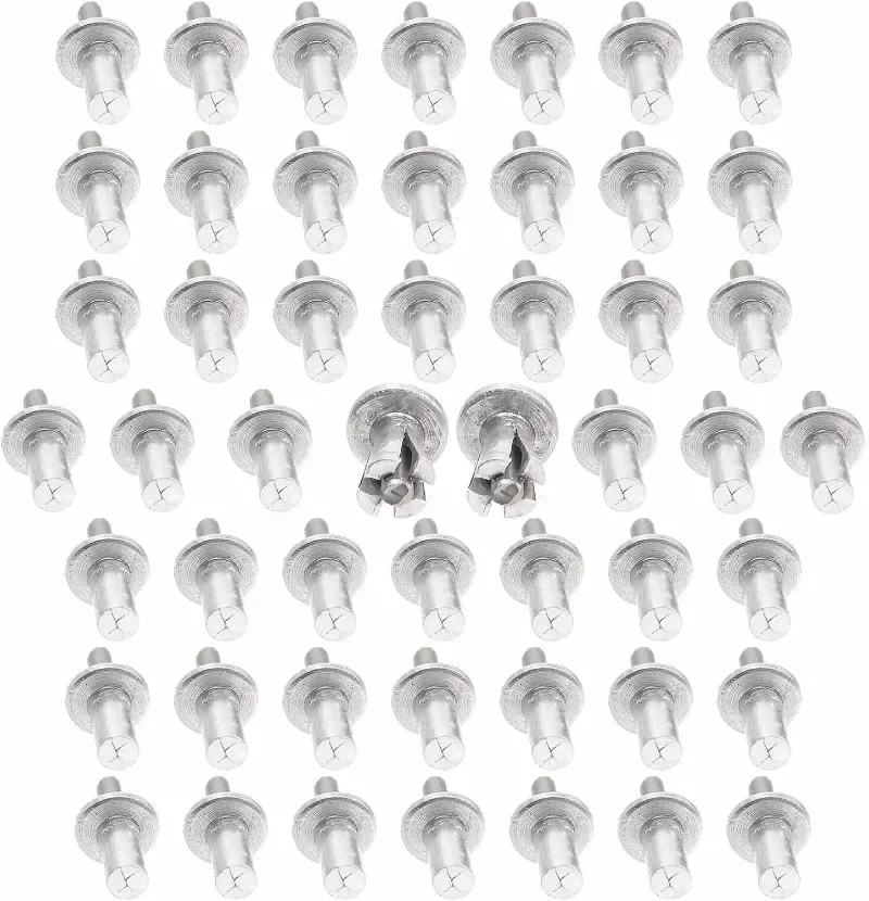 Rivets and Fasteners, Rivets and Screws Aluminum Alloy Expansion Rivets Hammer Drive Expansion Nails Head Piercing Rivet Stainless Steel Rod Screws Board Wall Fasteners