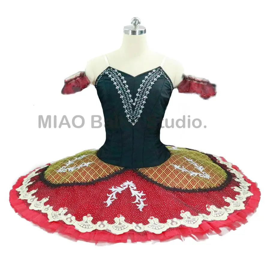 

Don Quixote variation ballet tutu black Burgundy dress for Adult Professional Ballet Pancake Tutu dress 0011