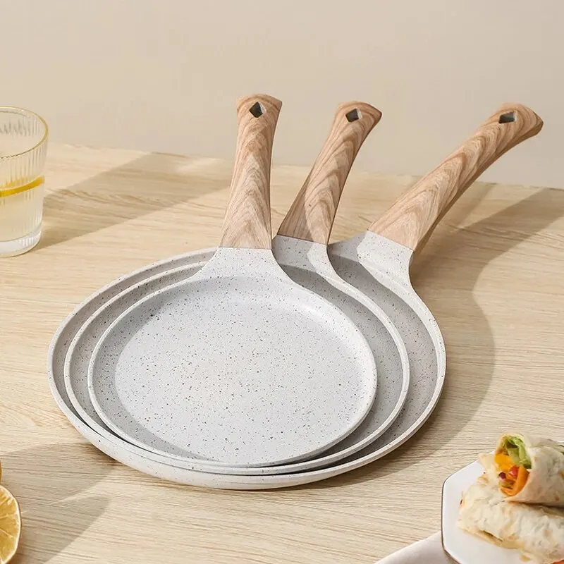 Frying Pan 6/8/10 Inch Kitchen Maifan Stone Steak Pancake Fried Egg Nonstick Cook Breakfast Bakeware Compatible Gas Stove