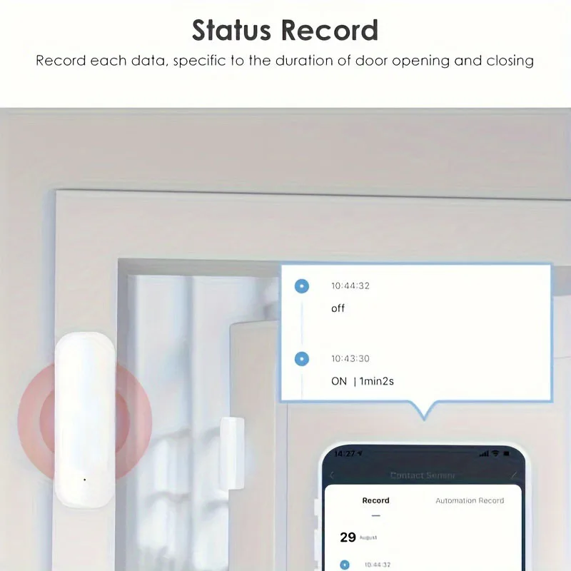 Tuya ZigBee 3.0 WiFi Wireless Door Window Sensor Smart Home Magnetic Security Alarm App Notification Voice Control Alexa Google