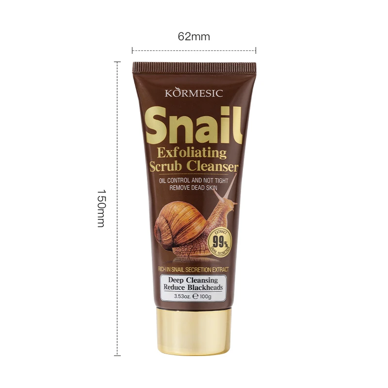 Snail Exfoliating Scrub Cleanser Oil Control and Not Tight Remove Dead Skin Aloe Vera Delicate Smooth Coconut Brightening 2