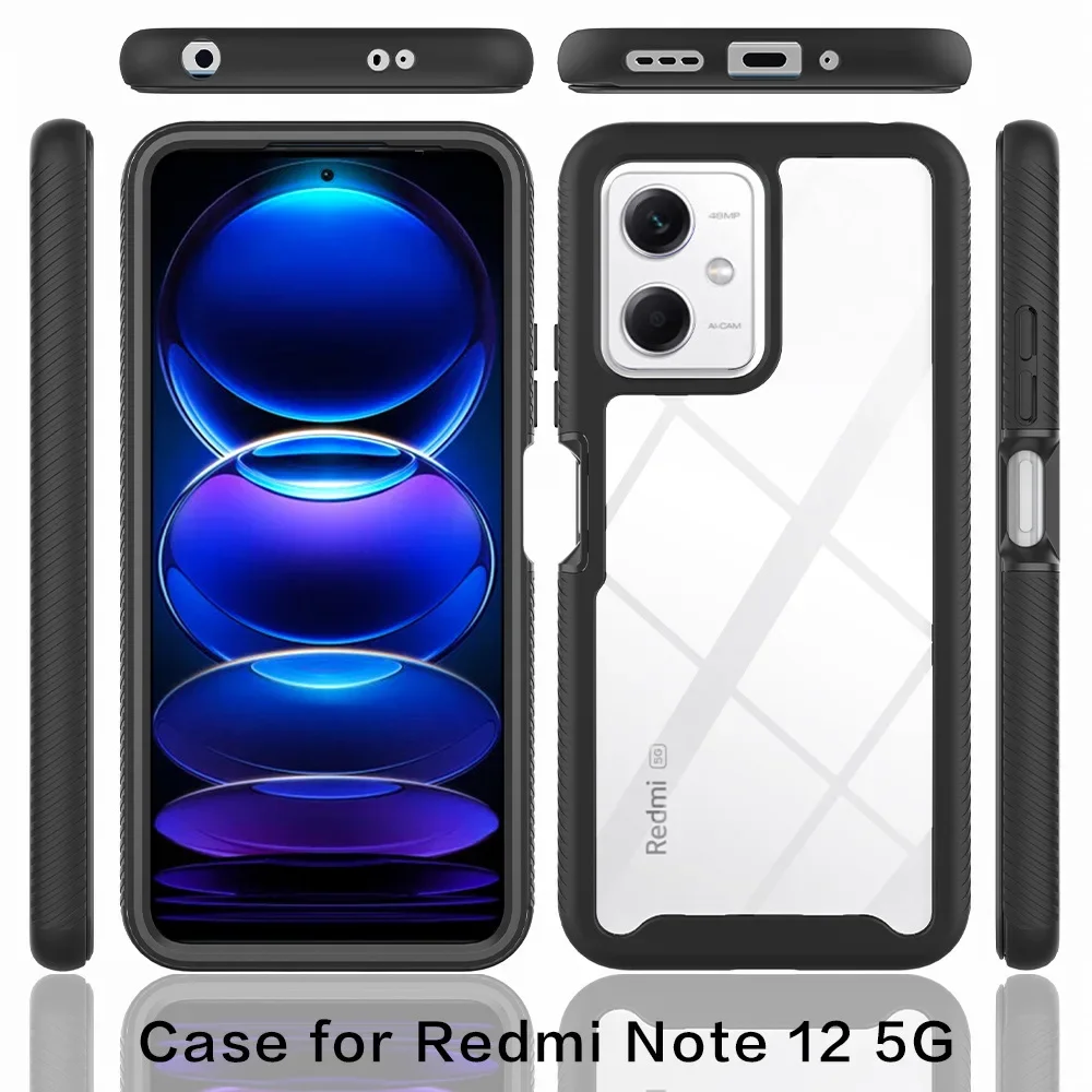 All-in-One Shockproof Hybrid TPU/PC Case with Built-in Screen Protector