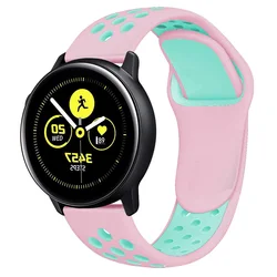 Silicone Sport Strap - Soft Breathable Bracelet Correa - APEX 46mm - APEX Pro (Pink - teal color)