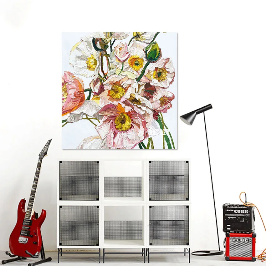 

Frameless Canvas Art For Decor, 3D Beautiful Pictures Of Flowers, Abstract Handmade Oil Painting, China Import Item, Quality