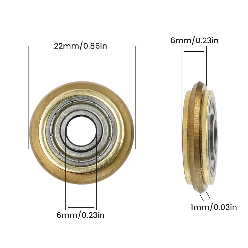 

Tungsten Carbide Bearing Tile Ceramic Cutting Wheel Cutter Spare Blade 22x6x6mm Replacement Tools Accessories NEW