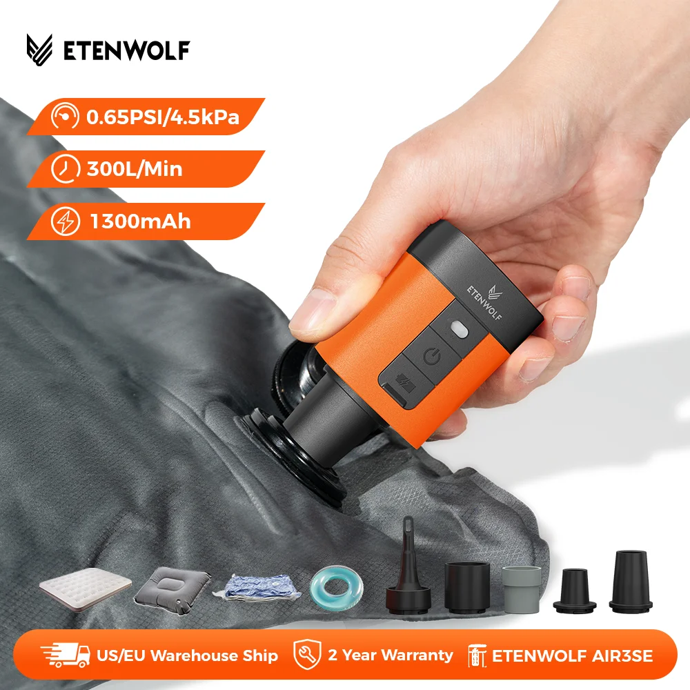 ETENWOLF AIR 3SE Electric Air Pump 2600mAh Camping Light Outdoor Pump Air Mattress Pool Floats Sleeping Pads