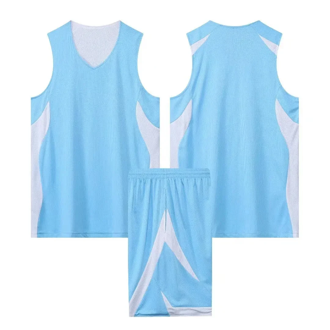 Double-Sided Basketball Uniform Suit Men's Women's Breathable Children's Basketball Jersey Competition Training Team DIY Printed