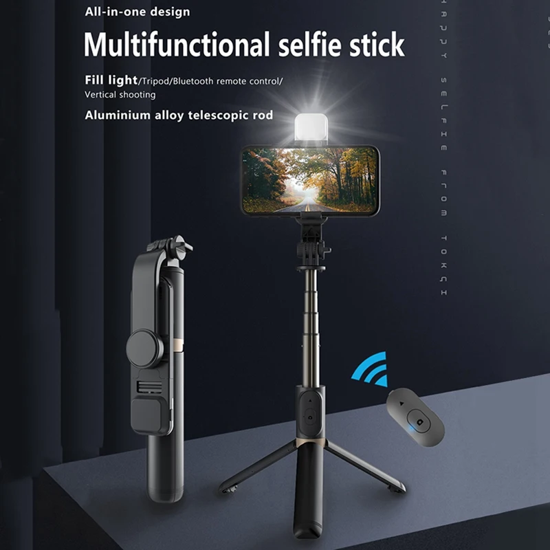 Vproof Monopod Selfie Stick Bluetooth, Lightweight Aluminum All in One  Extendable Selfie Sticks Compact Design, Compatible with iPhone 15/14 Pro