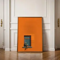 Radiant Orange Minimalist Wall Art - Aesthetic Home Decor Print - 20x30cm No Frame (TR262186)