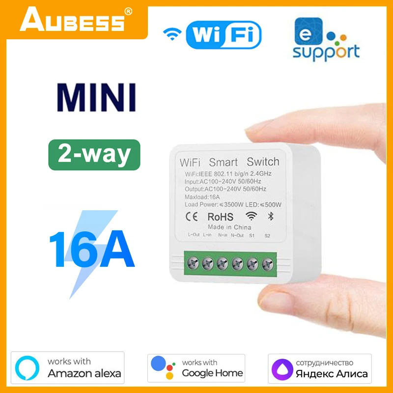 Smart Switch EWeLink Wifi 16A MINI DIY 2-way Control Modules APP Wireless Remote Control Timer Works With Alexa Google Home