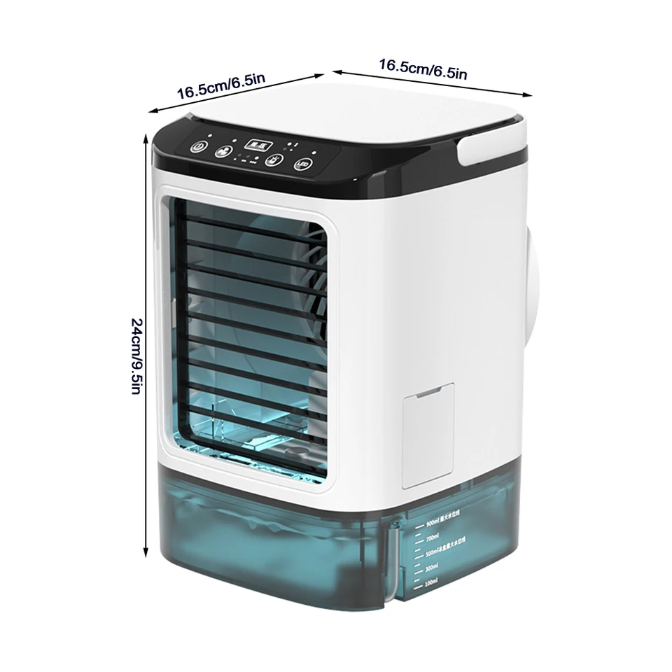 Portable Mini Air Conditioner with Colorful Night Light