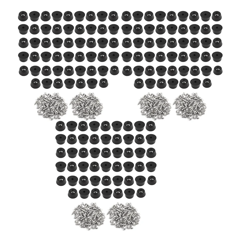 156PCS Rubber Feet For Cutting Board (0.31X0.59Inch) Anti Scratch