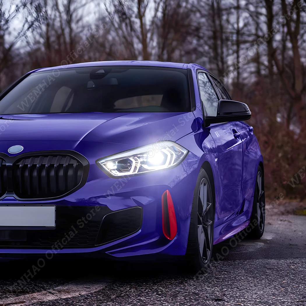 레드 프론트 스플리터 범퍼 에어벤트 블레이드 스포일러 바디 키트, ABS 플라스틱 장식, BMW 1 시리즈 F40 M-PACK 및 M135i 2019-2024