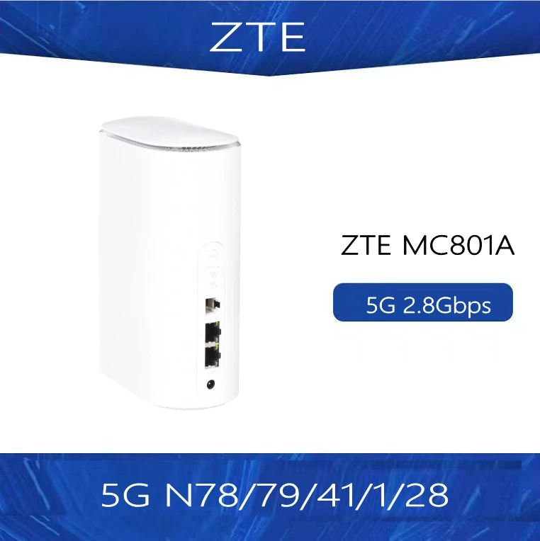 ZTE MC801A CPE 5G Router Wifi 6 SDX55 NSA+SA N78/79/41/1/28 802.11AX ...