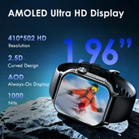 Lenovo – montre connectée avec écran AMOLED de 1.96 pouces, pour Apple, appels Bluetooth, suivi de la santé et du fitness, pour Android IOS 3