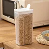 Kitchen Transparent Sealed Jar Plastic Household Cereals Grains Storage Box Hermetic Cans Organizer Bulk Classified Container 5