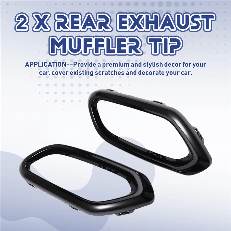 For Mercedes Benz GLC-2025 2548858300 2548858400 Car Rear Exhaust Muffler Tip Tail Pipe Black