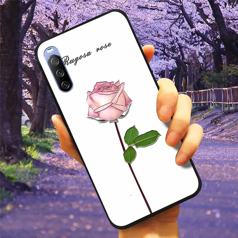 3D Flower Relief Soft Silicone Emboss Phone Case Cover